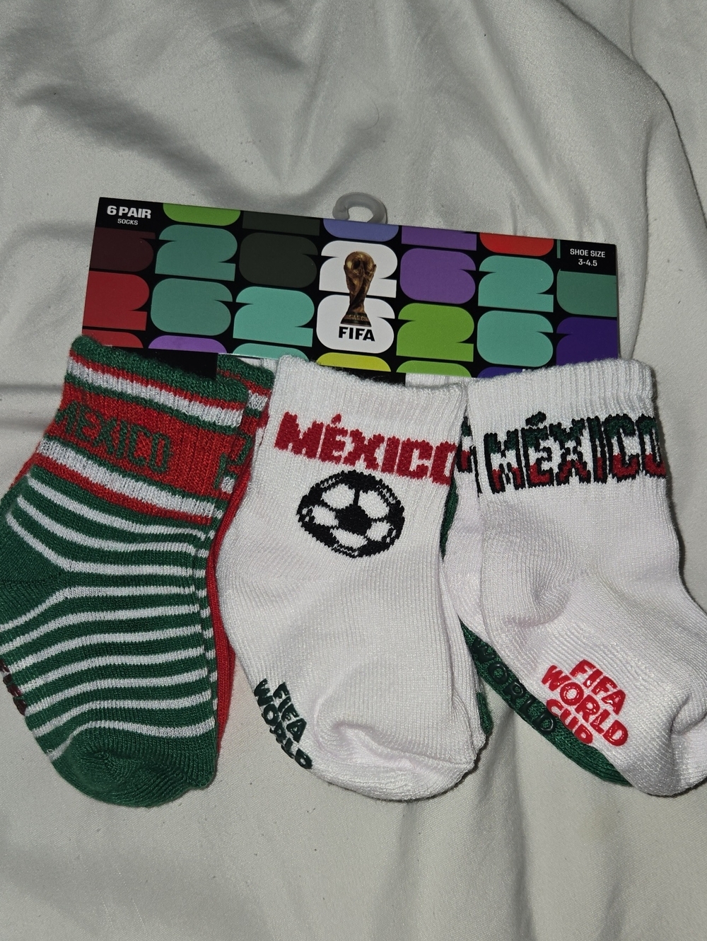Mexico Kids' 6-Pack Crew Socks - New